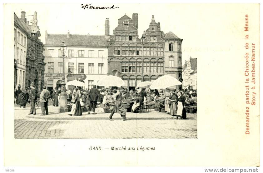 Gent / Gand - Marché Aux Légumes  -1902 ( Scan Zien ) - Gent