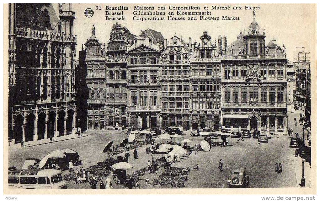 Postal, BRUXELLES, Mercado De Las Flores ( Belgica) Post Card, - Marchés