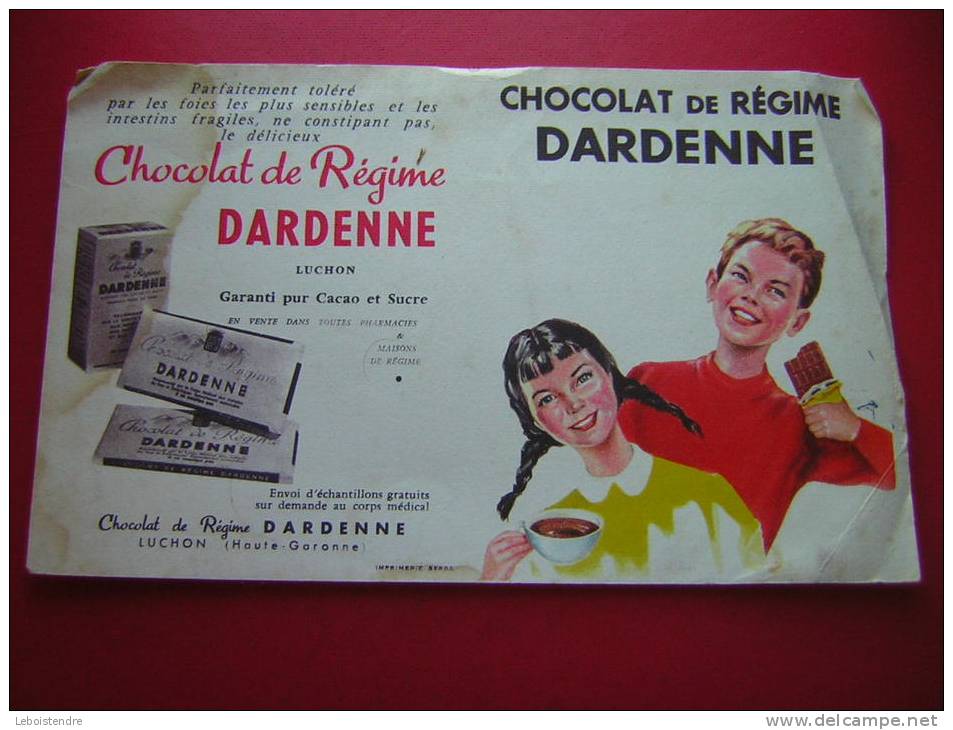 BUVARD-CHOCOLAT DE REGIME DARDENNE -LUCHON HAUTE GARONNE - Cocoa & Chocolat