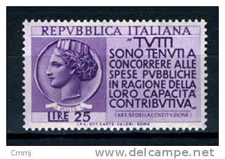 1954 -  Italia - Italy - Italie - Italien - Sass.  737 - NH - - 1946-60: Nuevos