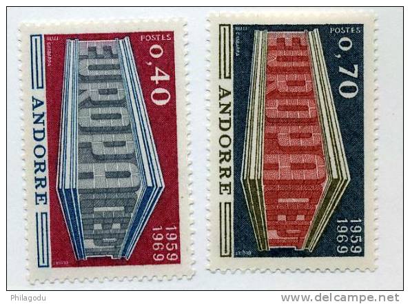 ANDORRE   Europa 1969,  Yv.  194 / 195**, Cote 40 € - 1969