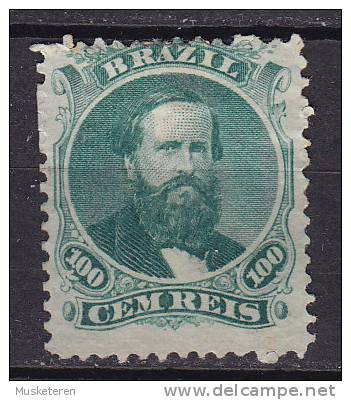 Brazil 1866 Mi. 27      100 R Kaiser Pedro II. MNG - Nuevos