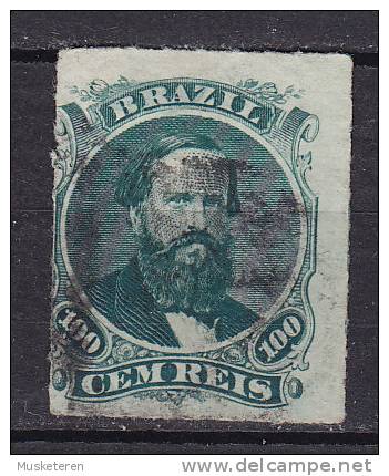 Brazil 1866 Mi. 34      100 R Kaiser Pedro II. Imperf. - Used Stamps