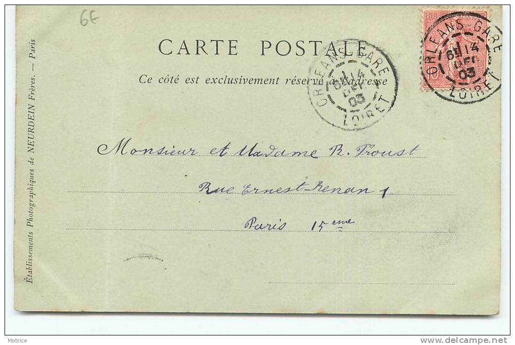 ATTELAGE DE BOEUFS (carte 1900 Postée Du Loiret) - Carte Vendue En L'état. - Attelages