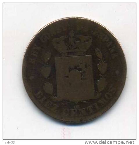 - ESPAGNE 10C. 1877   . - First Minting
