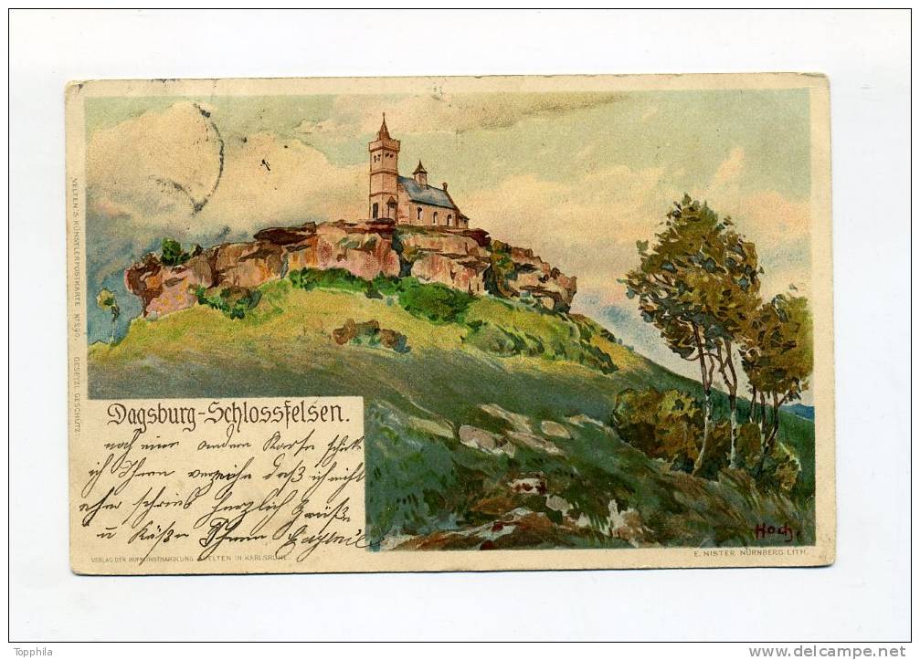1899 Dagsburg Lothringen Alte Farbpostkarte Von Zabern / Saverne - Lothringen