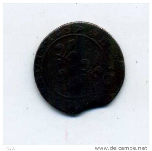 - FRANCE DOUBLE TOURNOI 1637 . - 1610-1643 Louis XIII The Just