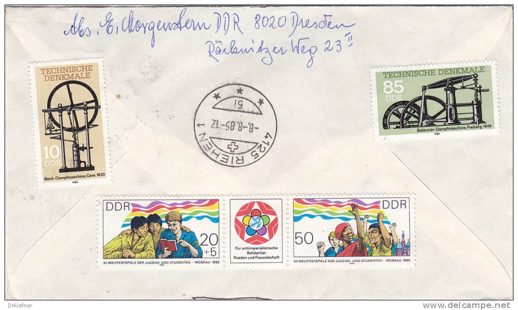 DDR  EIL-Brief Mit 2957-58, W Zd 640 MiF, Stempel: Dresden 5.8.85, Bedarfsbrief In Die Schweiz - Se-Tenant