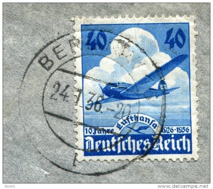 Germany 1936 Cover  Berlin London Censored  Single Usage ((EF)Mi 603  Cv 60 Euro - Lettres & Documents