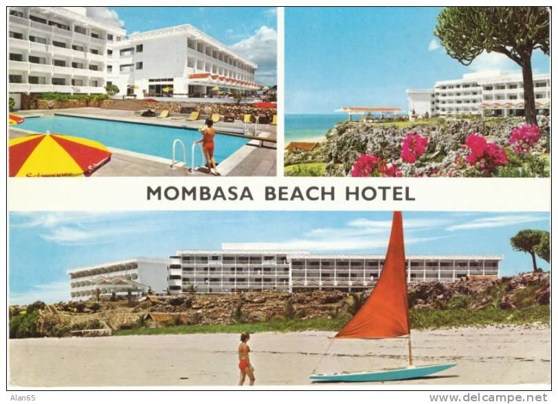 Kenya, Mombasa Beach Hotel, Lodging, C1970s Vintage Postcard - Kenya