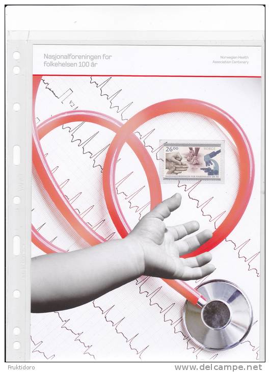 Norway Collector Sheet Mi 1725 Norwegian Health Association Centenary - 2010 - Blocs-feuillets
