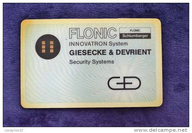 FRANCE - Flonic Schlumberger - G&D - Demo - Fascimile Chip / Specimen - 1981 - VERY RARE - Telefoonkaarten Met Hologrammen