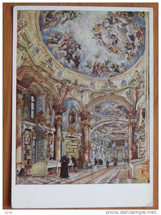 Library Of The Monastery In Admont R Von Alt Painted - Bibliotheken