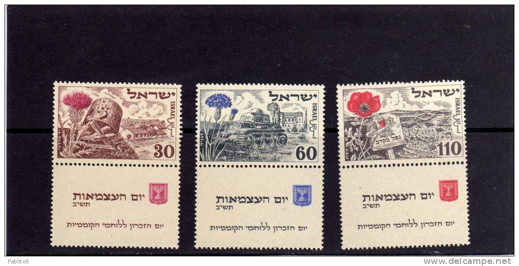 ISRAEL - ISRAELE  1952 ANNIVERSARIO DELLO STATO  MNH  - ISRAEL ANNIVERSARY OF THE STATE - Ongebruikt (met Tabs)