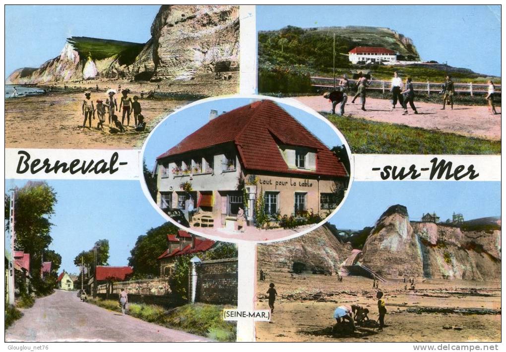 76-BERNEVAL-sur-MER..5 VUES...CPSM GRAND FORMAT - Berneval