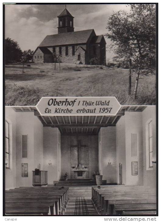 AK Oberhof, Evangelische Kirche, Echt Foto, Ungelaufen, 1963 - Oberhof