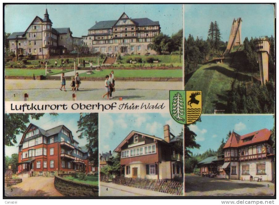 AK Oberhof: Hotel Thälmann, Jugendherberge A. Kaiser, Obere Schweizerhütte 1971 - Oberhof