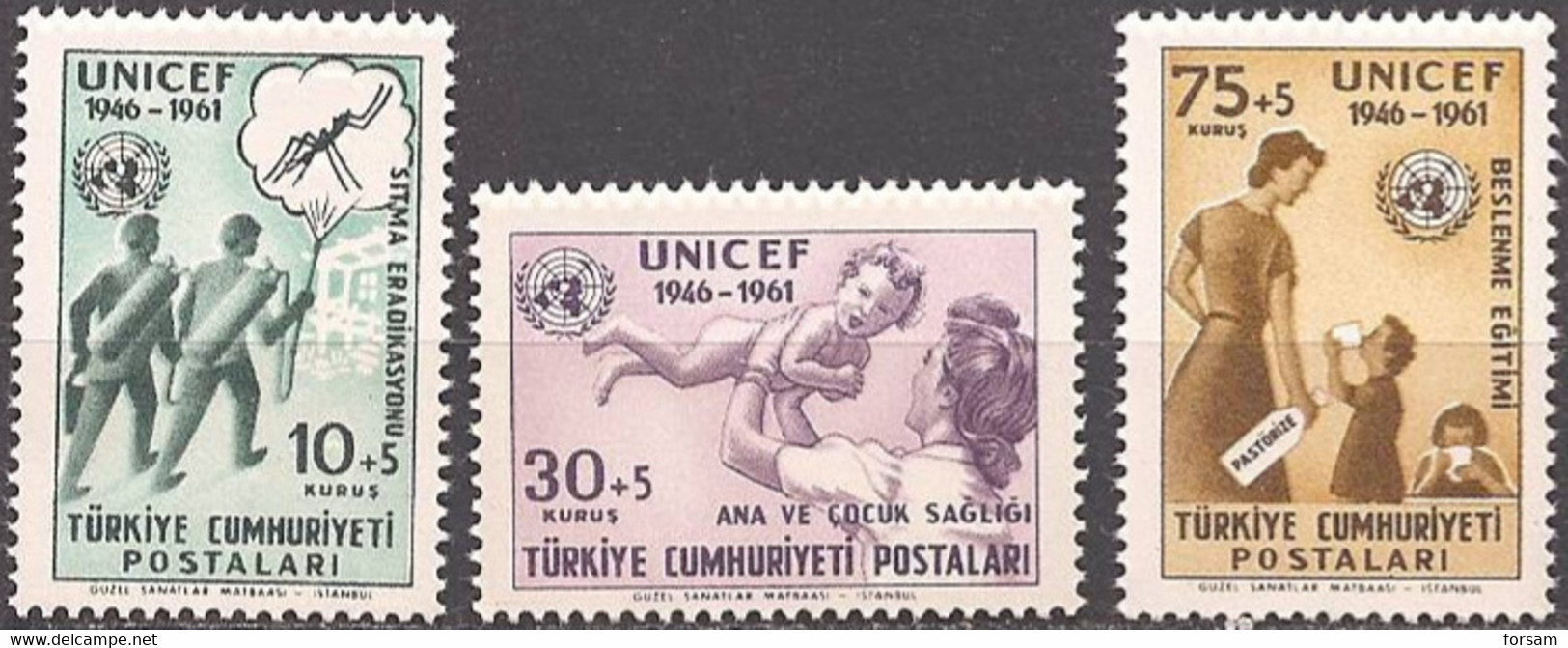 TURKEY..1961..Michel # 1827-1829...MNH. - Unused Stamps