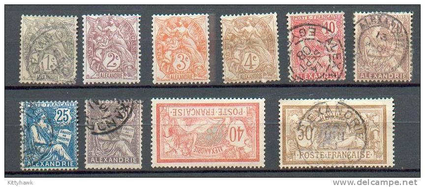 ALEX 83 - YT 19 Obli-20*-21*-22*-24 Obli-26 à 28 Obli-29 (*)-30 Obli - Unused Stamps