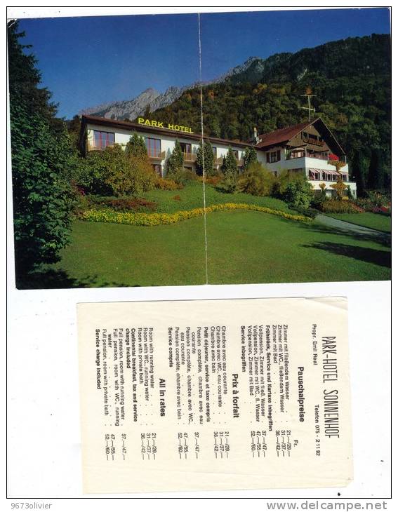 Vaduz - Fürstentum Liechtenstein Park Hotel Sonnenhof RARE - Liechtenstein