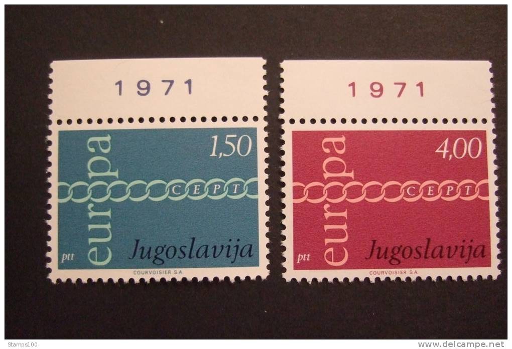 YUGOSLAVIA    1971   CEPT   MICHEL  1416/17    YVERT  1301/02      MNH**      (P15-005) - 1971