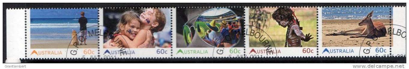 Australia 2011 Living Australia Strip Of 5 CTO - - Gebraucht