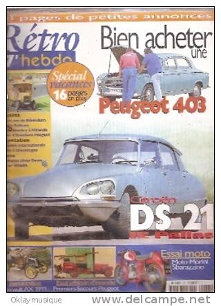 Rétro Hebdo N°73 (citroen DS 21 IE Pallas) - Literatura & DVD