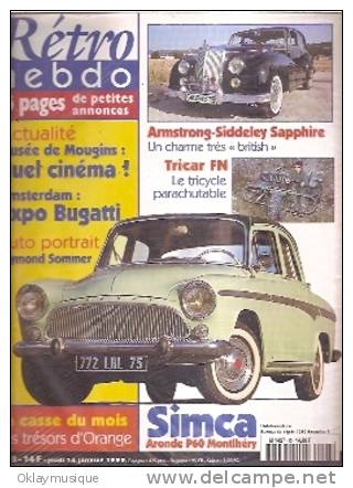 Rétro Hebdo N°93 (simca Aronde P60 Montlhéry)1960) - Littérature & DVD