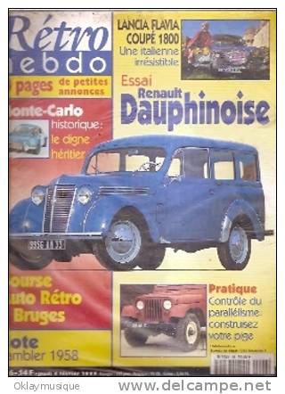 Rétro Hebdo N°96 (renault Dauphinoise) - Littérature & DVD