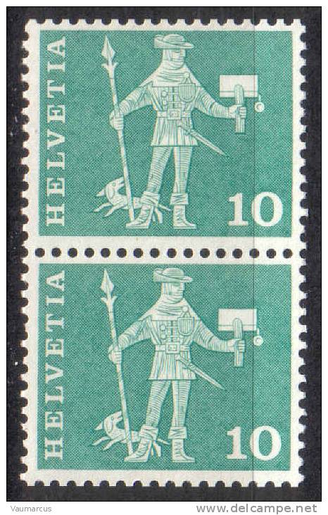 Zu 356R.01 ** / MNH O9090 Paire Gomme Blanche Zu Spécial 7,- à 20 % Voir Scans Recto/verso - Francobolli In Bobina