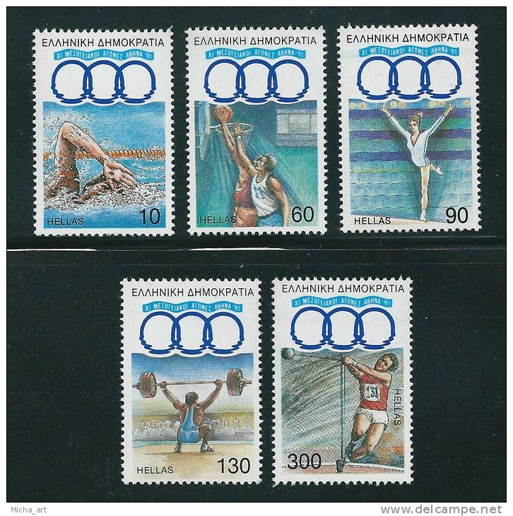 Greece 1991 Mediterranean Games Set MNH S0271 - Unused Stamps