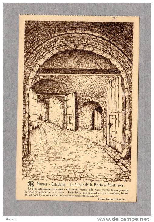 26623   Belgio,  Namur  -  Citadelle,  Interieur  De La  Porte  A  Pont-levis,  VG  1923 - Namur