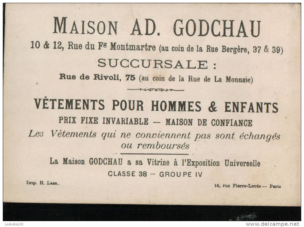 Chromos -  AD. GODCHAU- Exposition Universelle De Paris 1878.- AMERIQUE CENTRALE - Mars 2012 -053 - Autres & Non Classés
