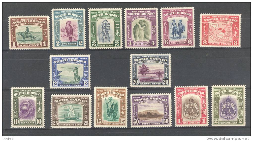 Borneo Du Nord - North Borneo  1939 Definitves 1c To $2  *  MVLH - Noord Borneo (...-1963)