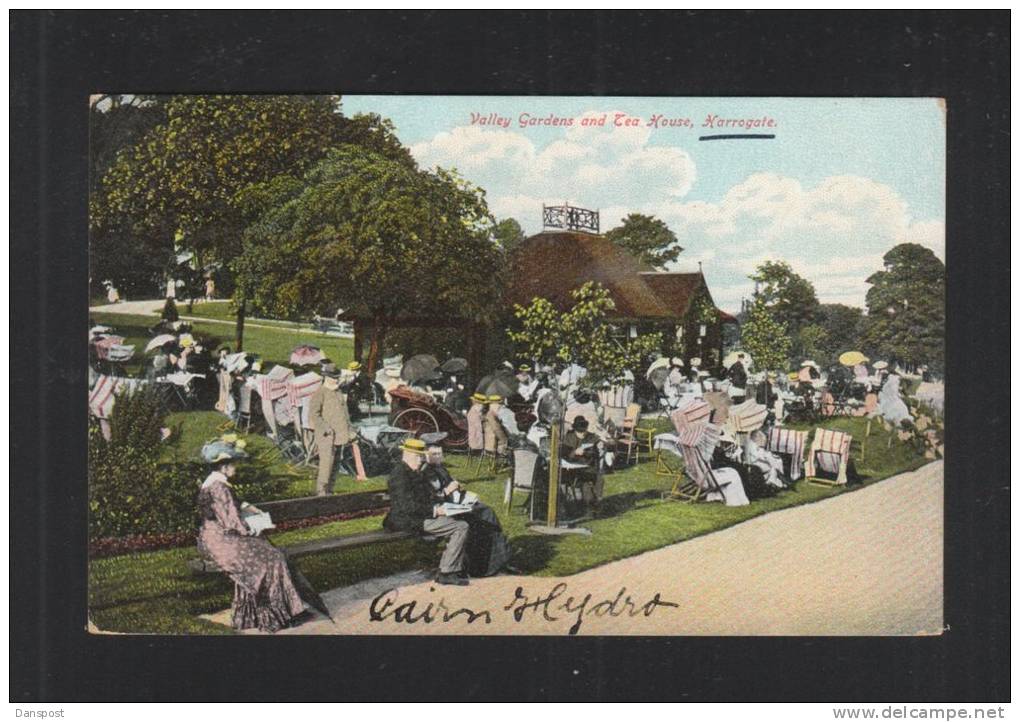 PPC Valley Gardens And Tea House Harrogate 1907 - Harrogate