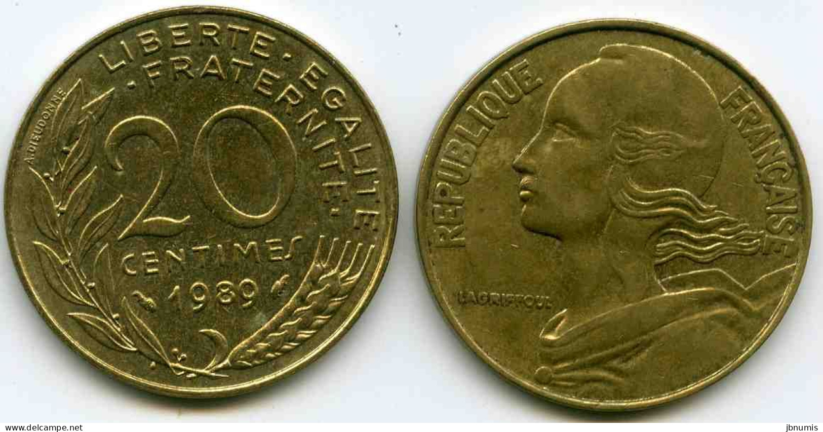 France 20 Centimes 1989 GAD 332 KM 930 - 20 Centimes