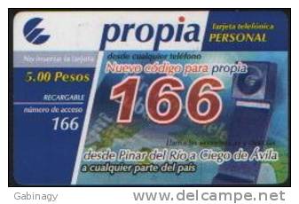 CUBA - PROPIA - NUEVO CODIGO PARA PROPIA 166 - Kuba