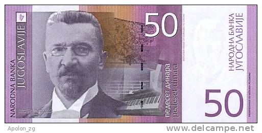 YUGOSLAVIA:  50 Dinara, 2000  UNC * P-155  *Last YU Banknote ! - Joegoslavië