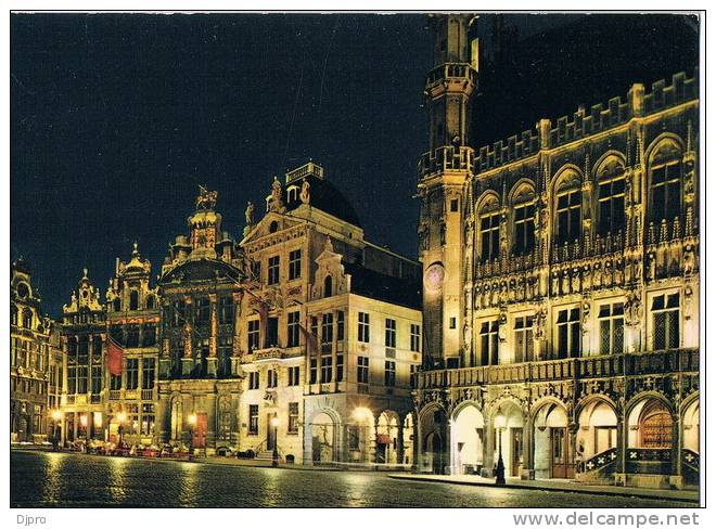 Bruxelles  Hotel De Ville - Bruselas La Noche