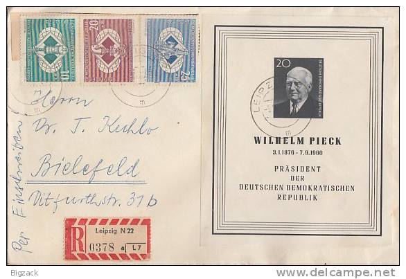 DDR R-Brief Mif Minr.Block16,786-788 Leipzig - Lettres & Documents