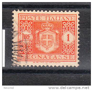 Italia   -   1945.  Segnatasse  1 £  Con Filigrana .  Viaggiato, Bello - Taxe