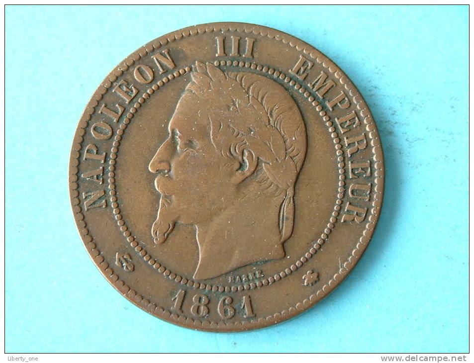 1861 A Paris - 10 Centimes / KM 798.1 ( Uncleaned Coin - For Grade, Please See Photo ) ! - Autres & Non Classés