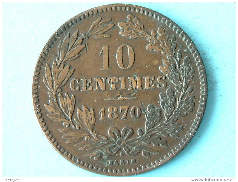 1870 - 10 CENTIMES / KM 23.1 ( Uncleaned Coin - For Grade, Please See Photo ) ! - Luxemburgo