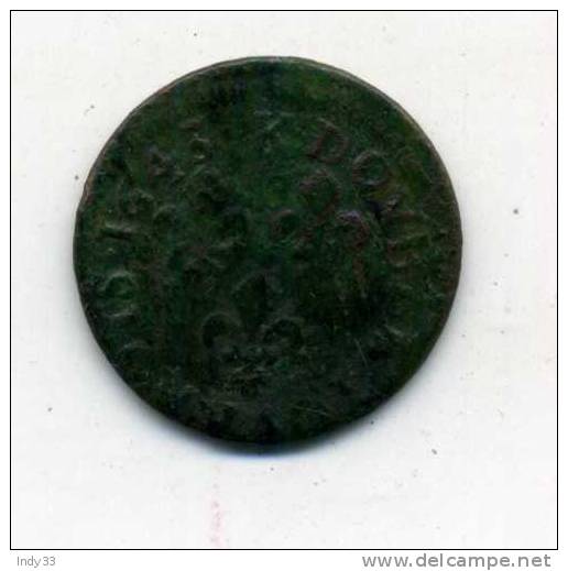 - FRANCE . LOUIS XIII . DOUBLE TOURNOIS   1643 . - 1610-1643 Louis XIII The Just