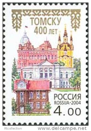 Russia 2004 Tomsk 400th Anniversary Architecture Churches Cathedrals History Building Stamp MNH Scott 6858 Michel 1202 - Sammlungen