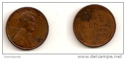 1 Cent – Lincoln – Etats-Unis – 1944 – Epis De Blé – Cuivre Zinc – Etat TB – KM A132 - 1909-1958: Lincoln, Wheat Ears Reverse
