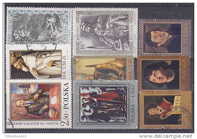 POLOGNE - 52 Timbres Obli - Collections