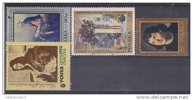 POLOGNE - 52 Timbres Obli - Collections