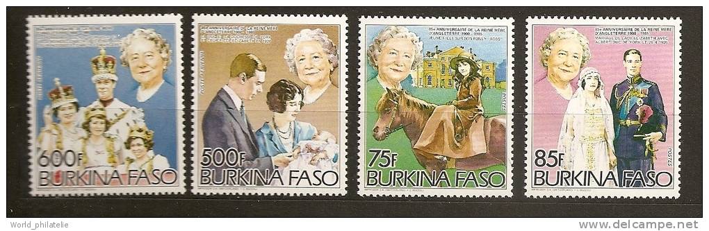 Burkina Faso 1985 N° 643 / 4 + PA 281 / 2 ** Reine, Elisabeth II, Cheval, Poney, Duc De York, George 5, Mariage, Famille - Burkina Faso (1984-...)