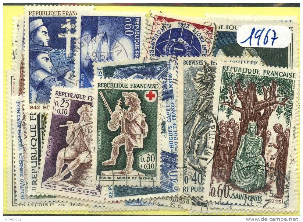 France  Années Completes (o) 1967 (33 Timbres) - 1960-1969